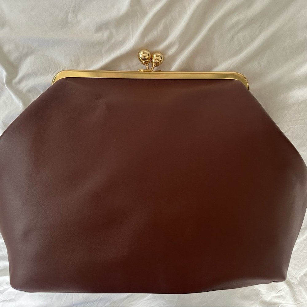 Coach Kisslock Frame Bag Brown NWT